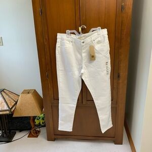 Levi’s 721 high rise skinny white denim jeans NEW W34 L28 18short